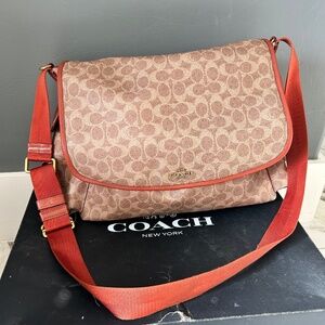 Coach Baby Messenger diaper Bag in signature canvas